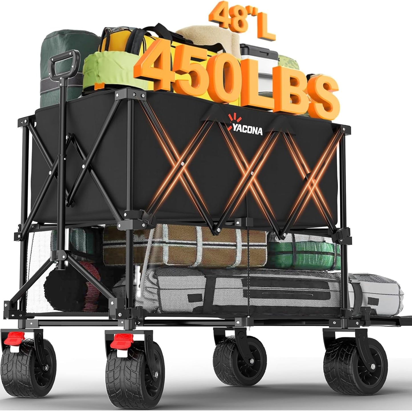 400L Large Double Decker Wagon Collapsible