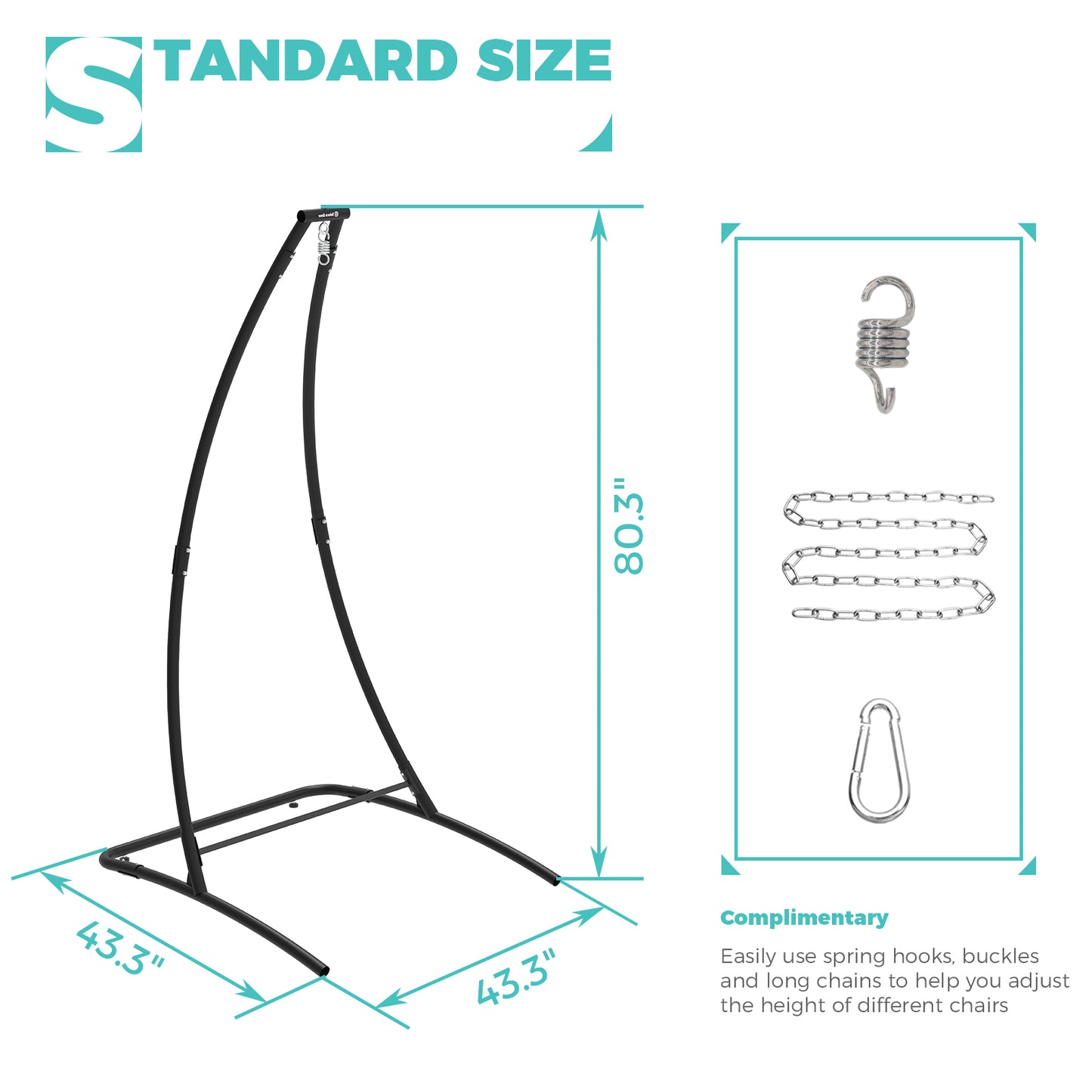 C-Type Hanging Hammock Chair Stand