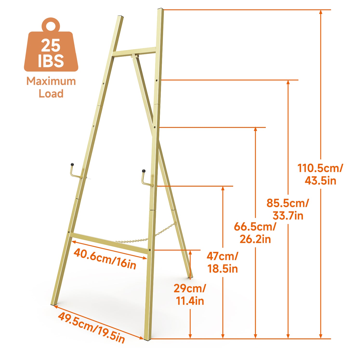 Gold Easel Stand for Sign