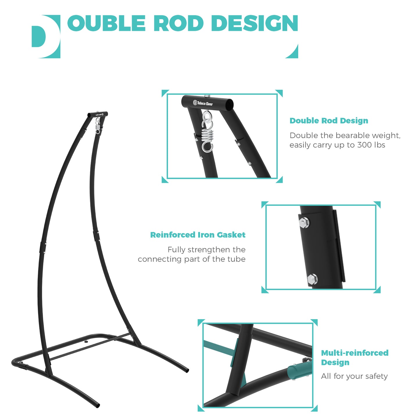 C-Type Hanging Hammock Chair Stand