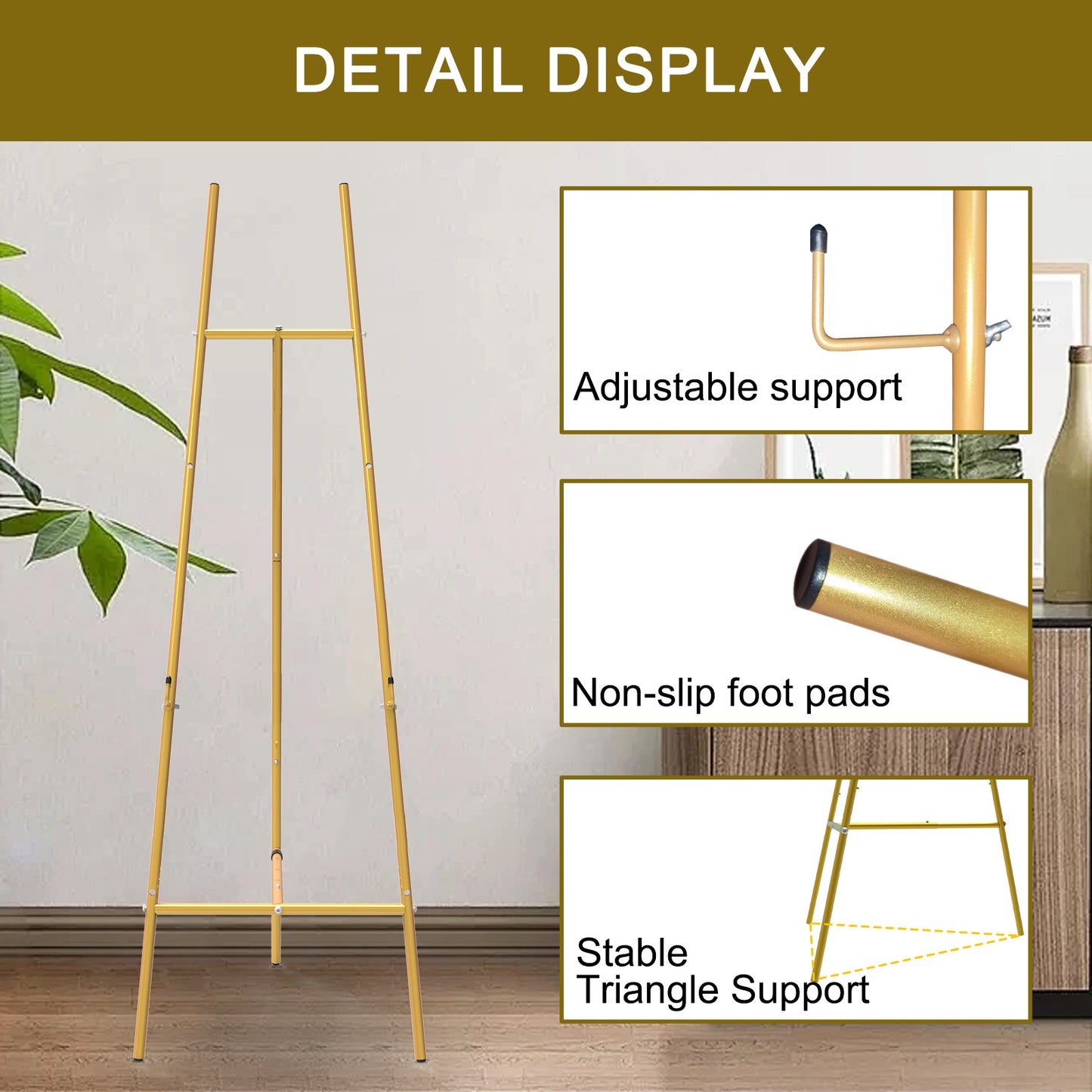 Gold Easel Stand for Sign