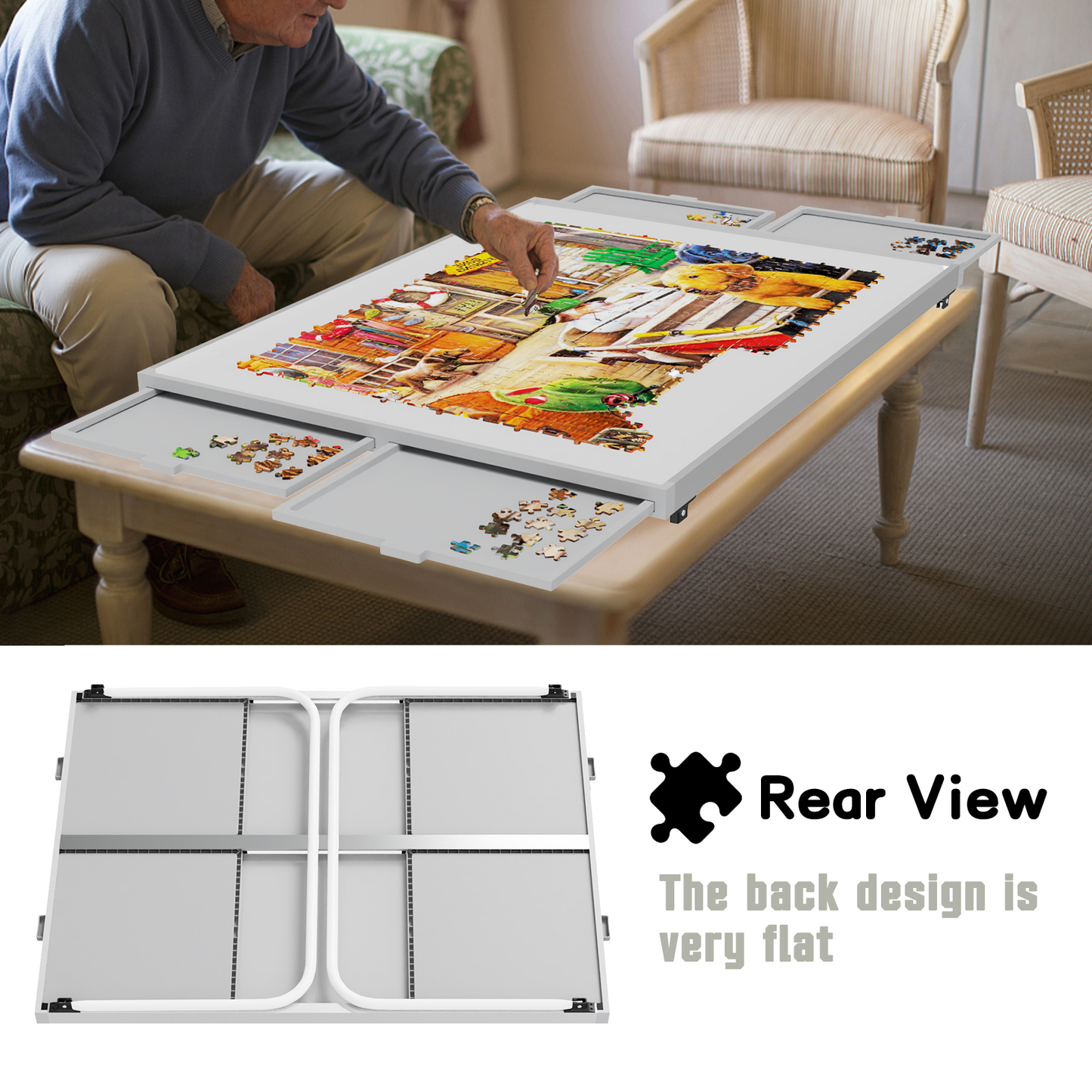 Aluminum alloy low jigsaw puzzle table