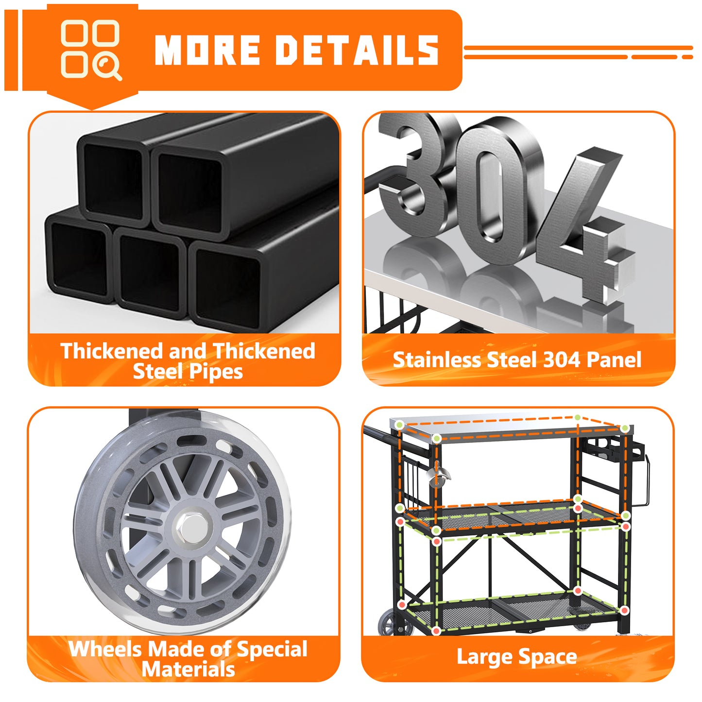 Folding Grill Cart