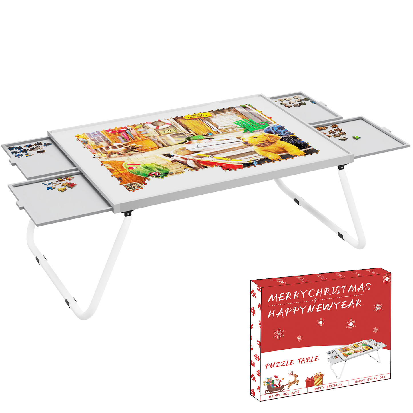 Aluminum alloy low jigsaw puzzle table