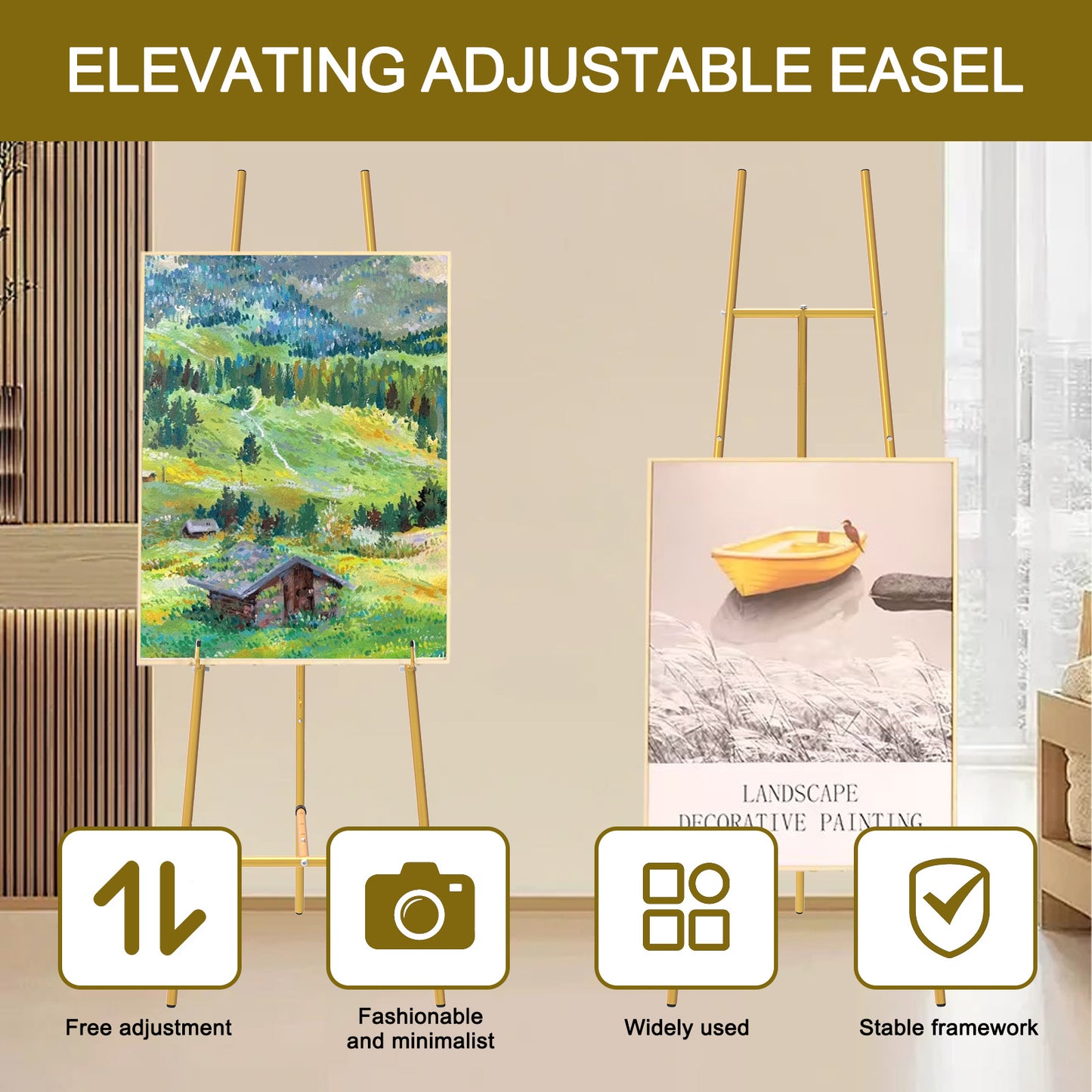Gold Easel Stand for Sign