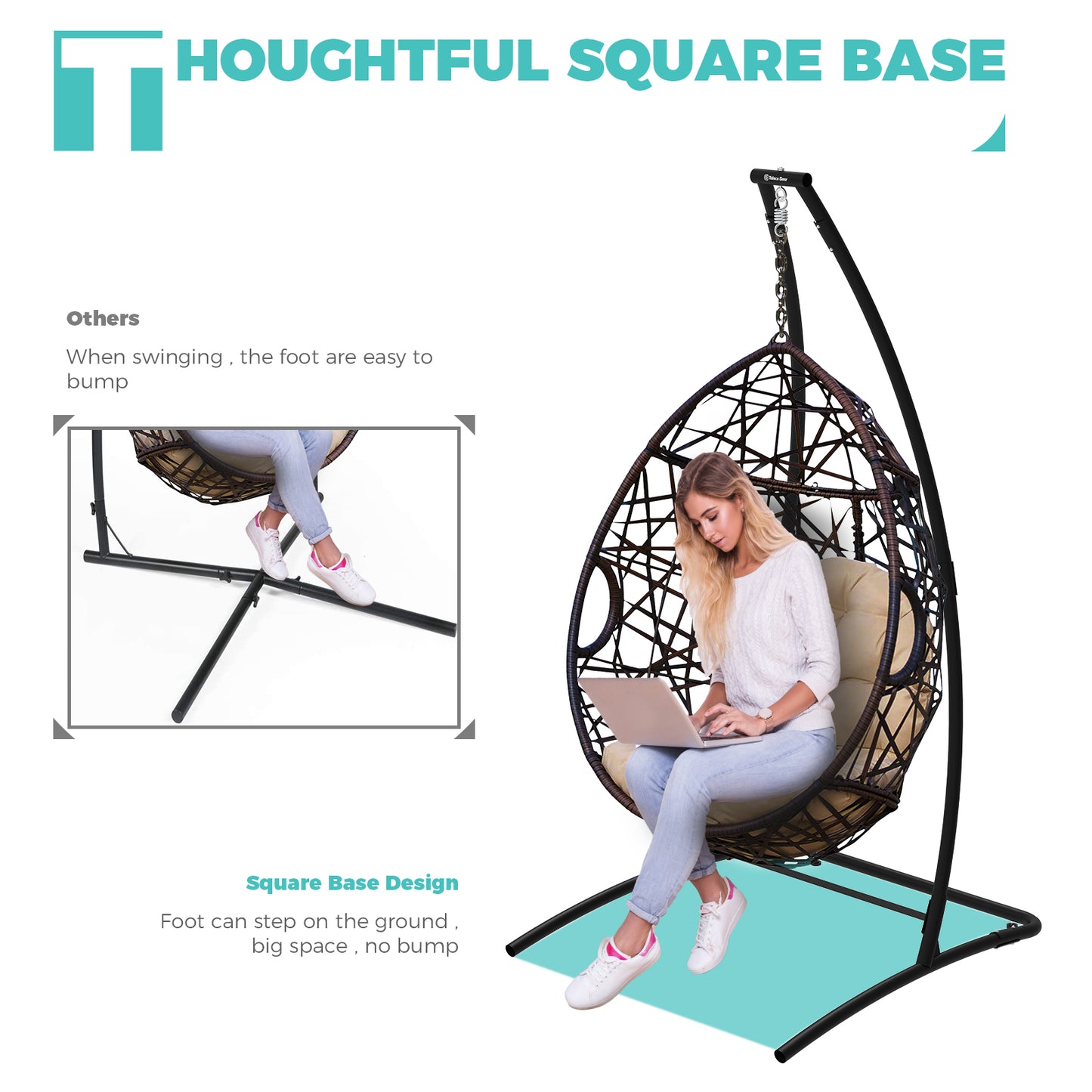 C-Type Hanging Hammock Chair Stand