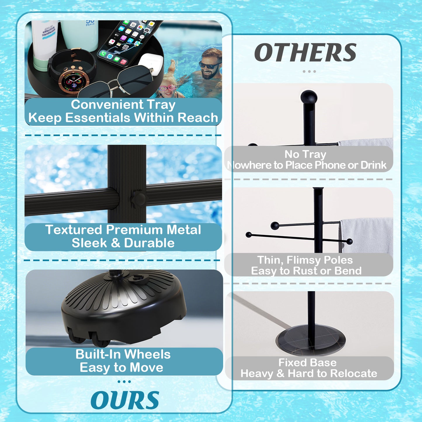 Pool Towel Rack outdoor