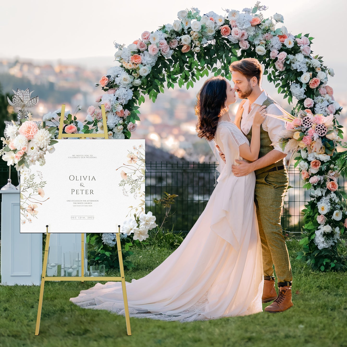 Gold Easel Stand for Sign
