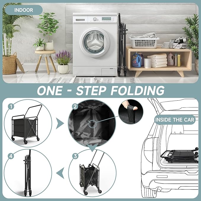 Folding Shopping Cart for Groceries