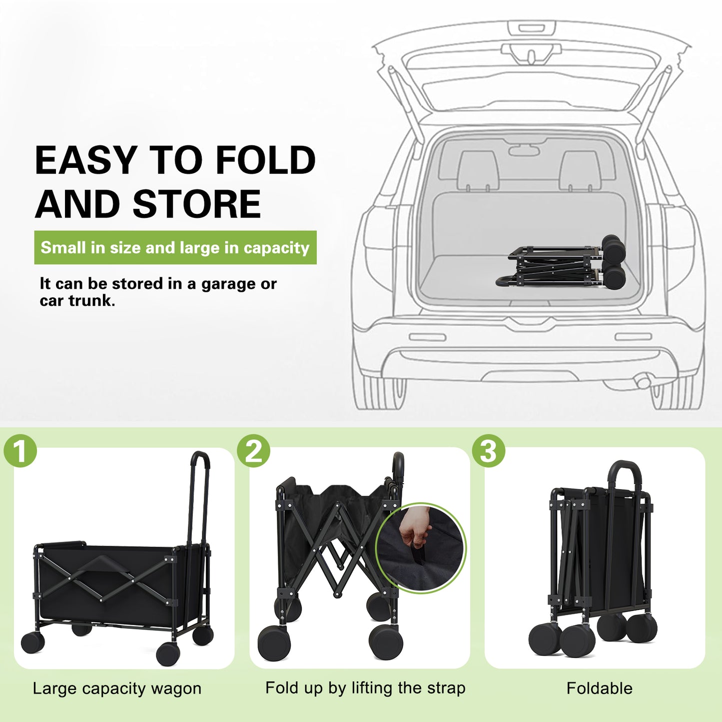 Collapsible Folding Shopping Cart