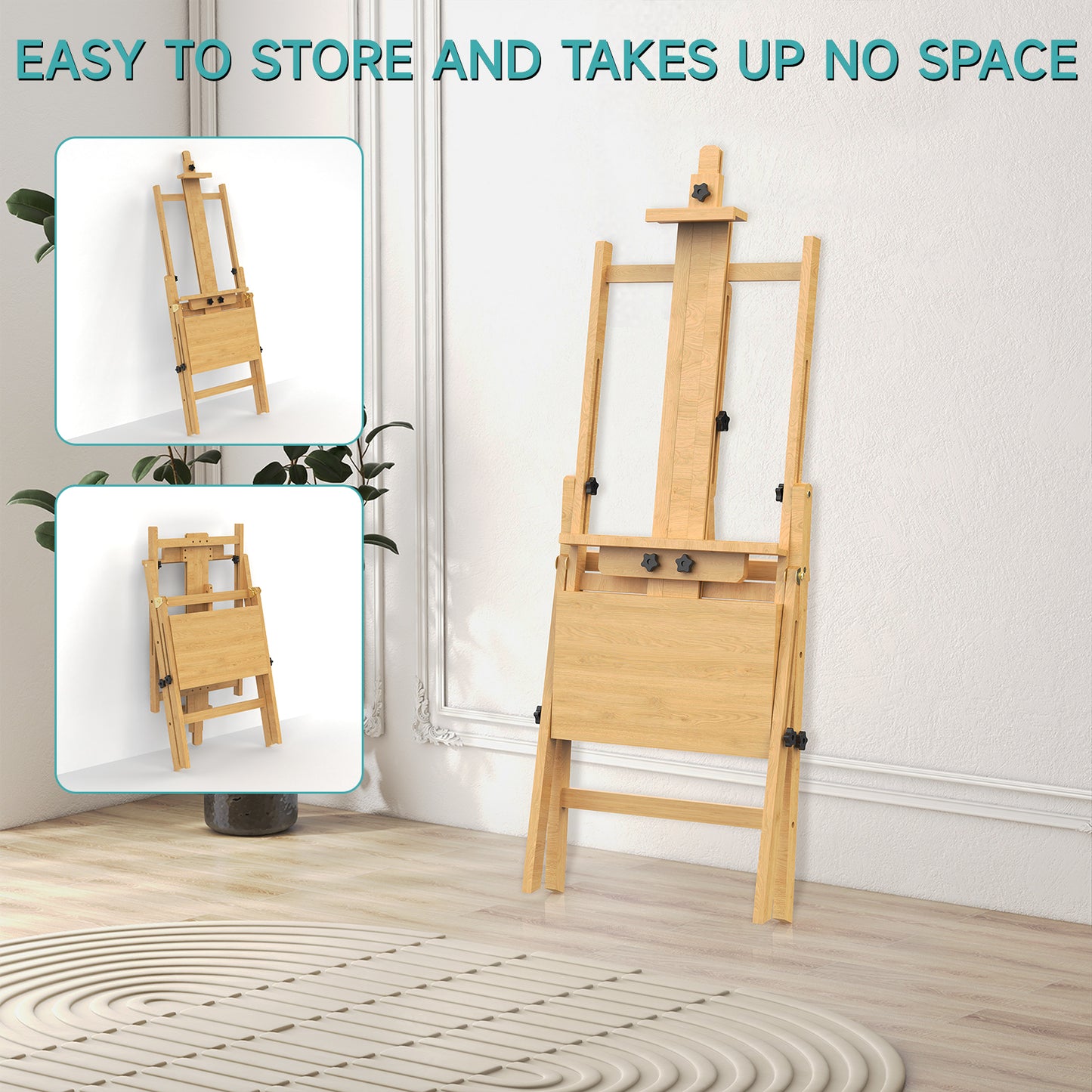 Large Painting Easel with Storage Box and Palette