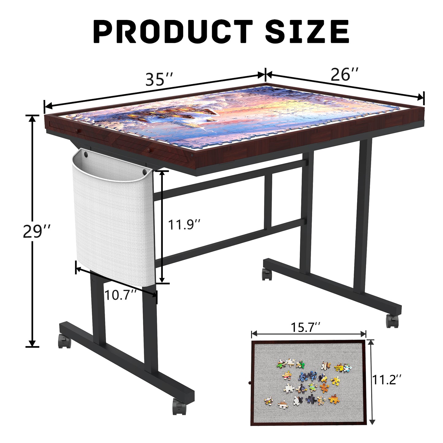 Double T-leg puzzle table
