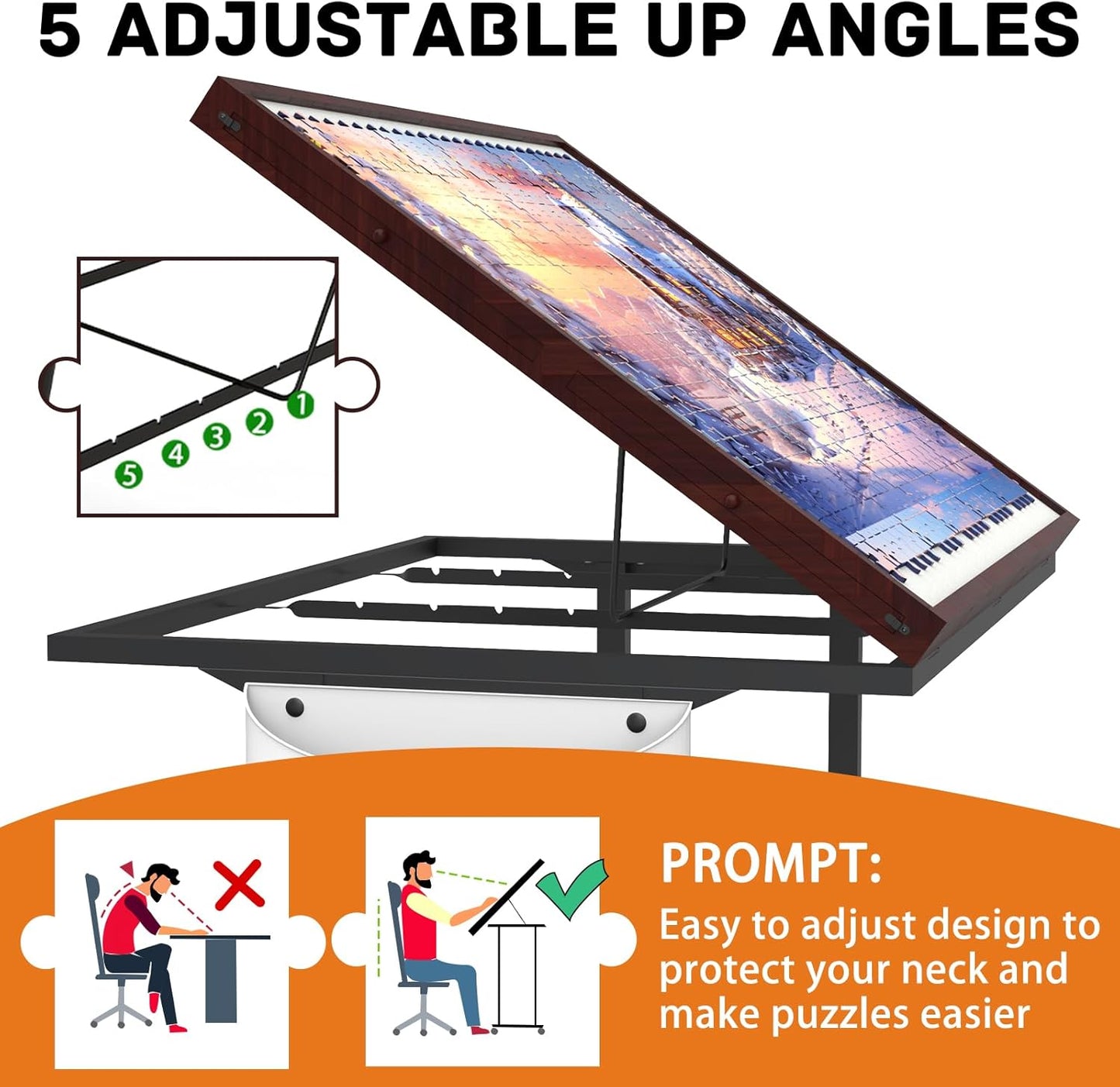 Double T-leg puzzle table