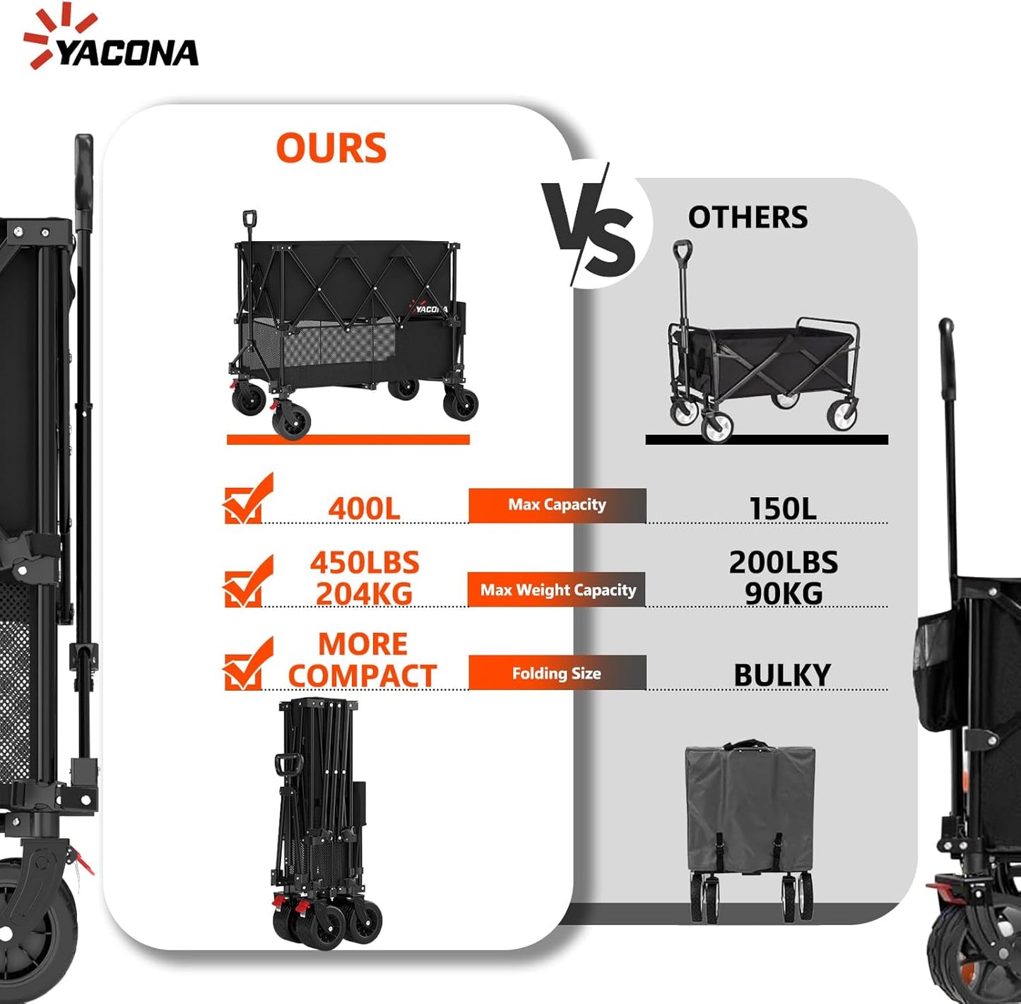 400L Large Double Decker Wagon Collapsible