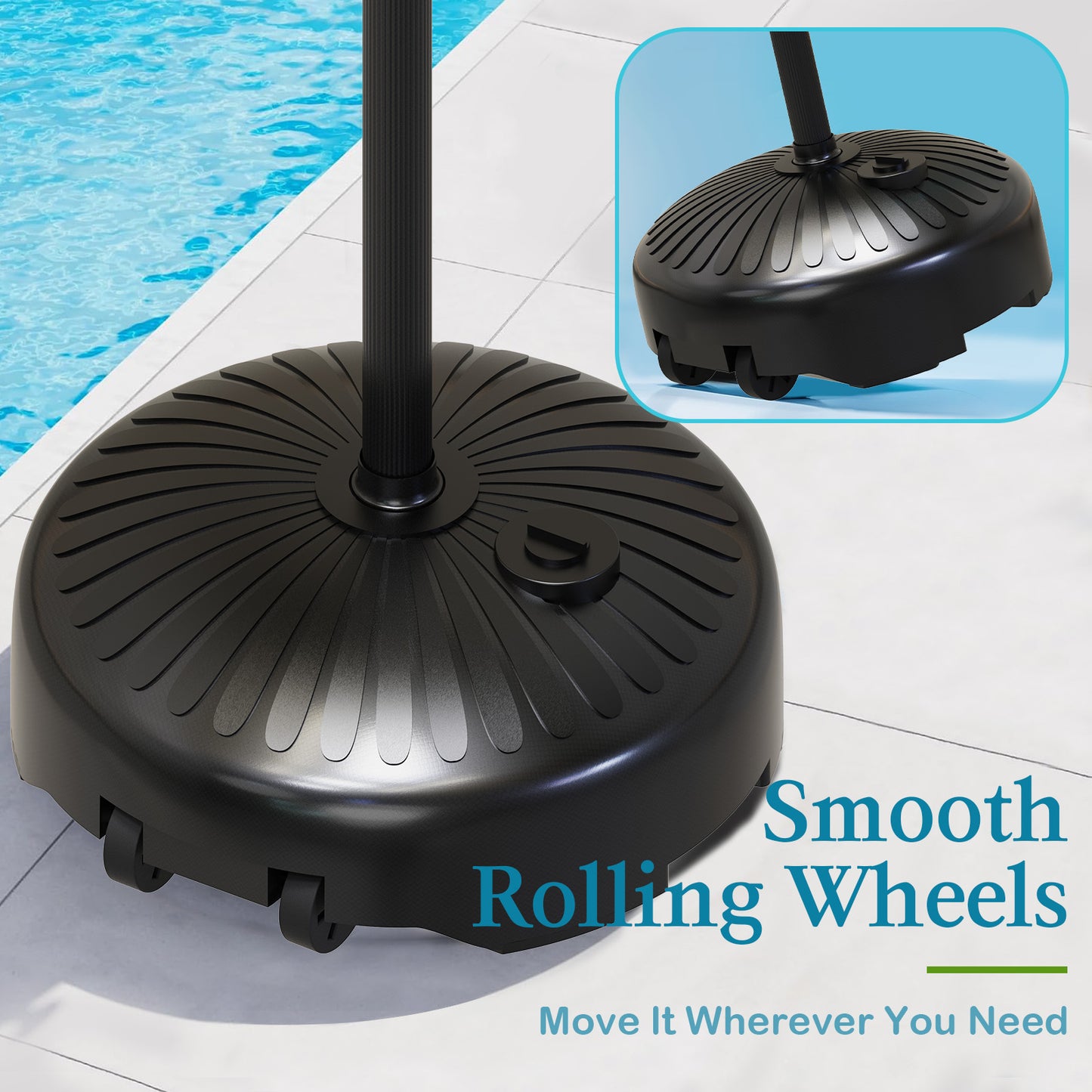 Solar Light Pool Towel Rack