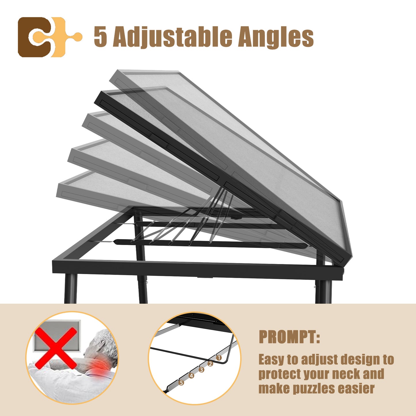 Jigsaw Puzzle Table Adjustable Height