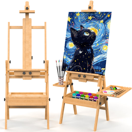 Large Painting Easel with Storage Box and Palette