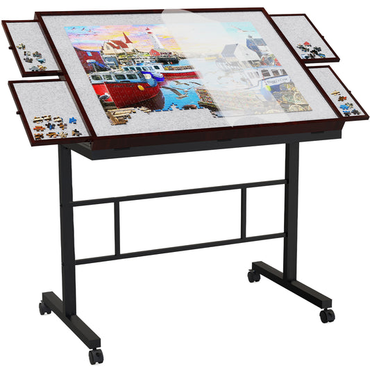 T-shaped jigsaw puzzle table