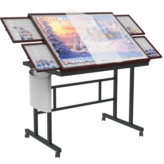 Double T-leg puzzle table