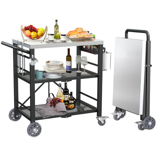 Folding Grill Cart