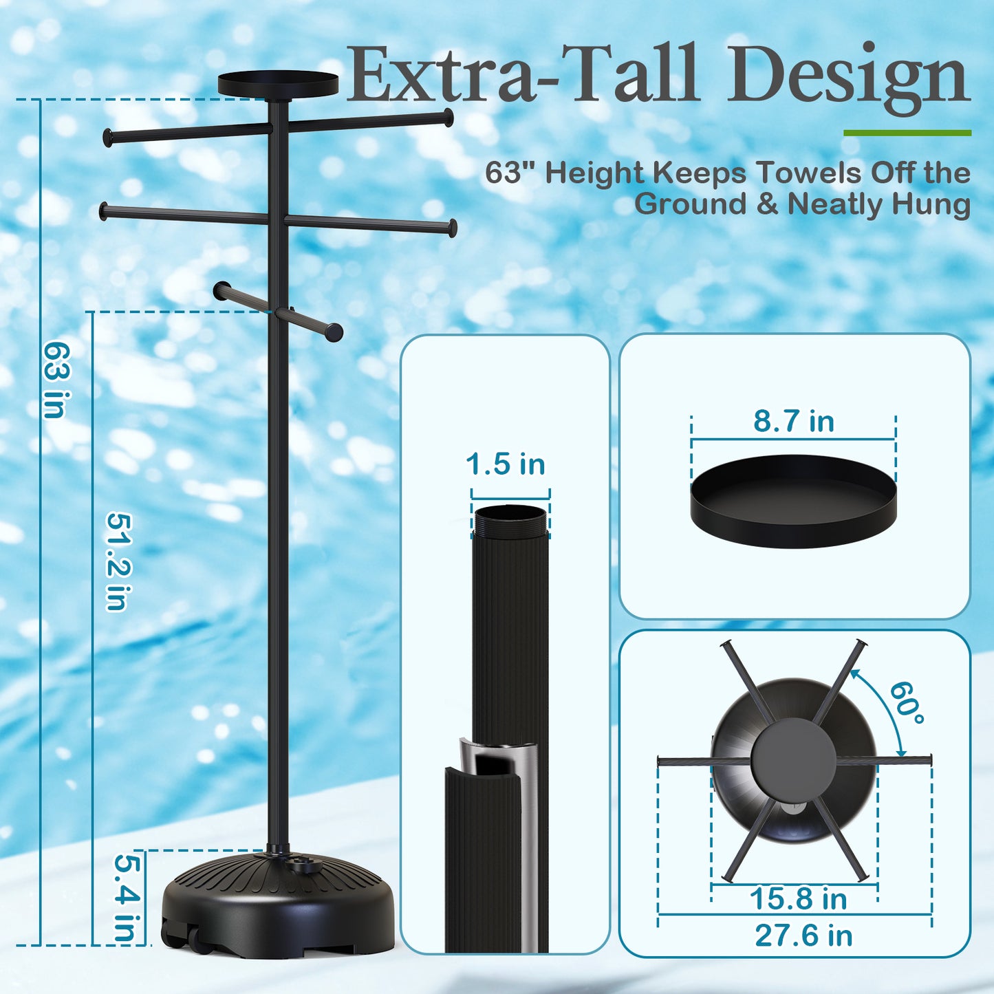 Pool Towel Rack outdoor
