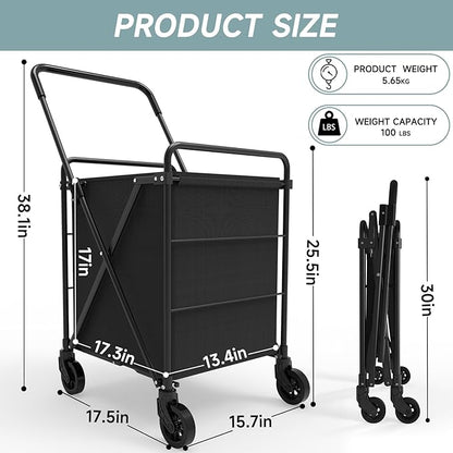 Folding Shopping Cart for Groceries