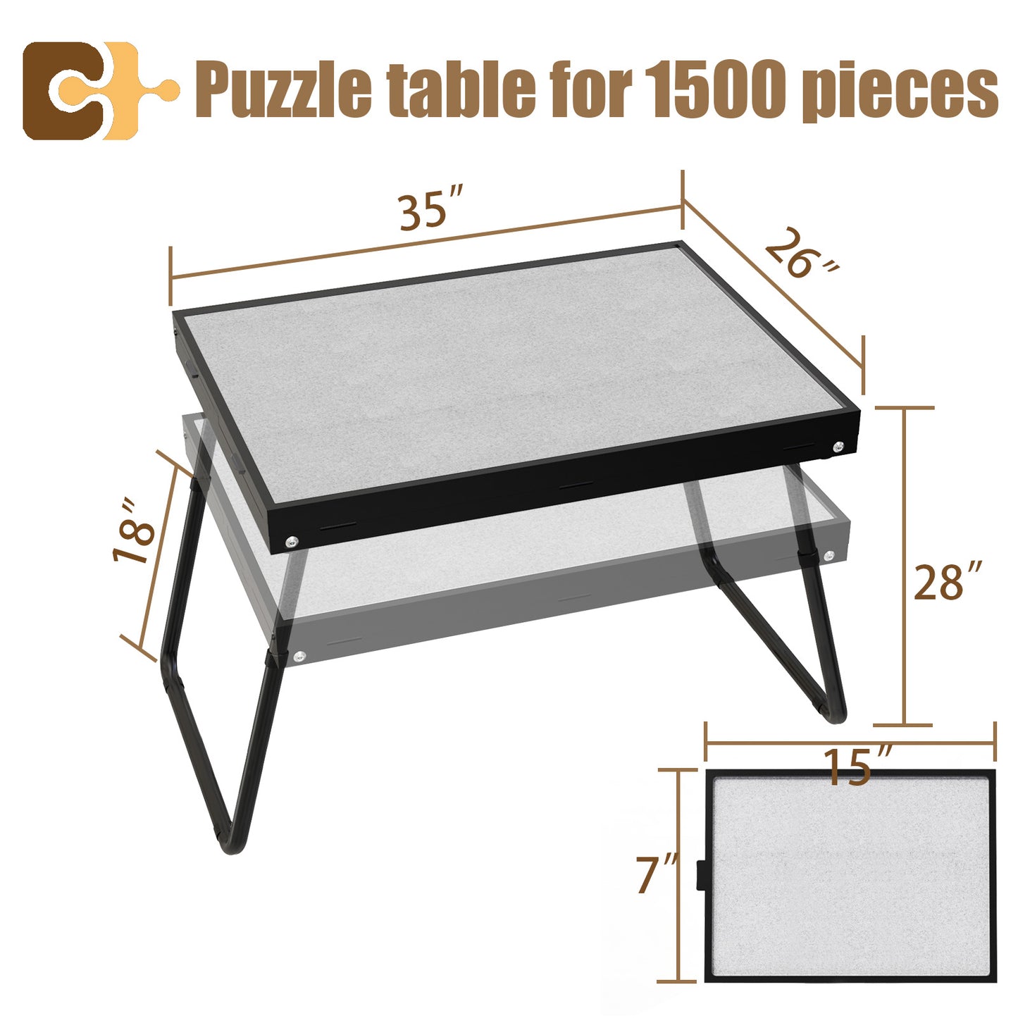 Jigsaw Puzzle Table Adjustable Height