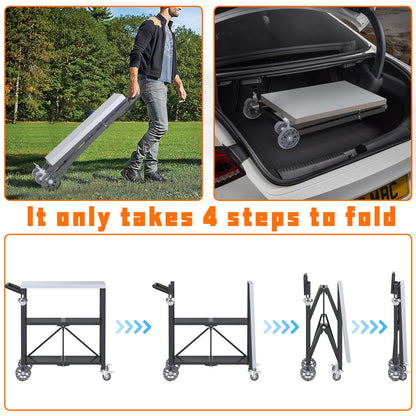 Folding Grill Cart