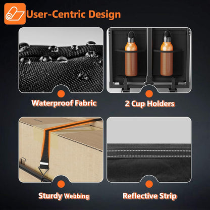 YACONA 3 in 1 Wagons Carts Foldable, 360LBS Lightweight Wagon with All Terrain Wheels, Collapsible Wagon Cart for Grocery, Camping, Beach, Garden & Sports