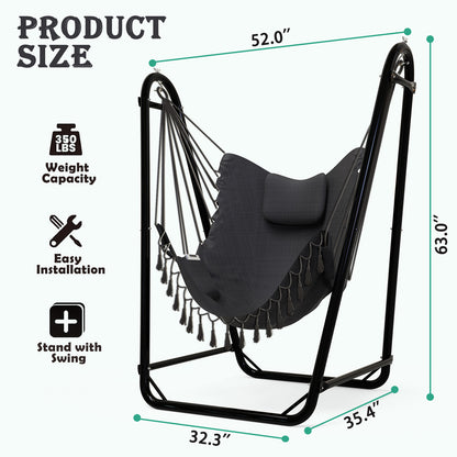 U-Shaped Hammock Chair with Stand